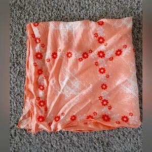 Large floral square scarf